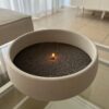 ⁦קערת בטון L עם פניני שעווה⁩ – תמונה ⁦6⁩
